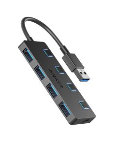 Anker USB3.0 個別スイッチ付 4ポート データハブ【コンパクト設計/LEDスイッチ搭載】